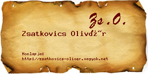 Zsatkovics Olivér névjegykártya