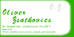 oliver zsatkovics business card